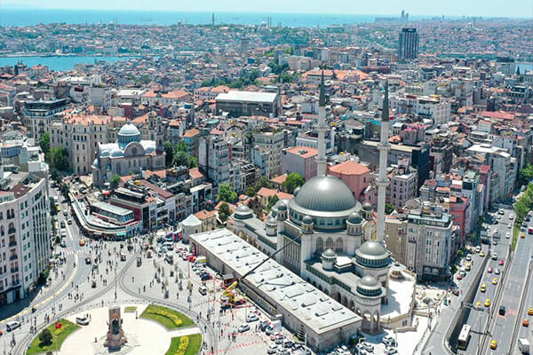 Top view of Taksim square