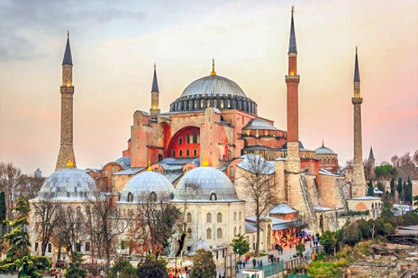 the exterior of Hagia Sophia Mosque
