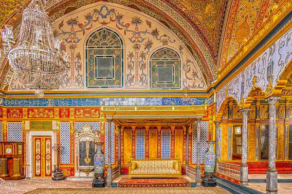The architecture of Topkapi Palace in Istanbul