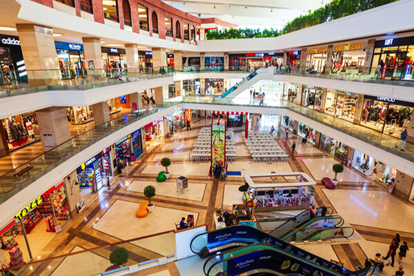 An inside-view of Terracity Shopping Mall, Antalya