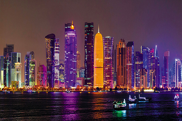 Doha, Qatar During the Night