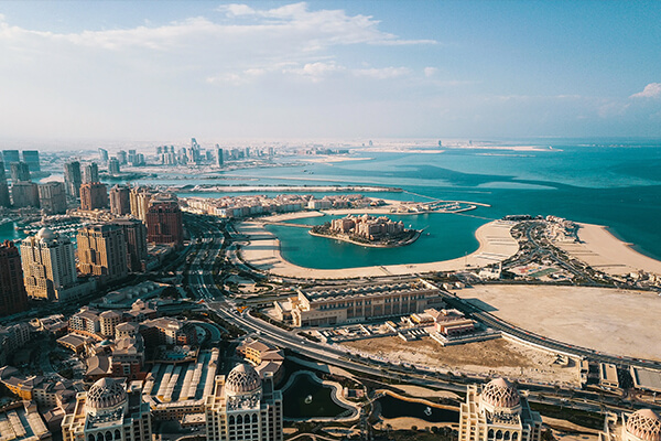 top view of Qatar