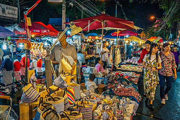 View of Chiang Mai Sunday Market 