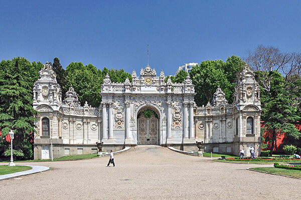 Exterior of DolmabahÃ§e Palace