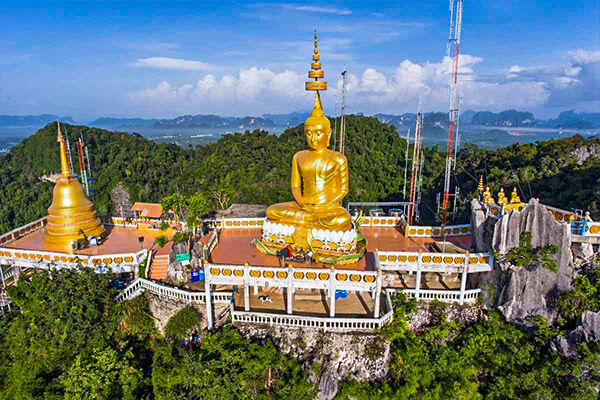 View of Wat Tham Suea (Tiger Cave Temple)