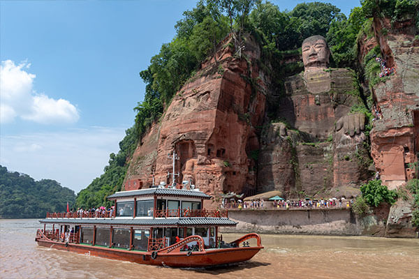 View of the Leshan Giant Buddha
