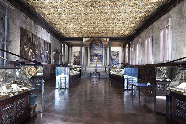Interior of the Great School of San Rocco in Venice