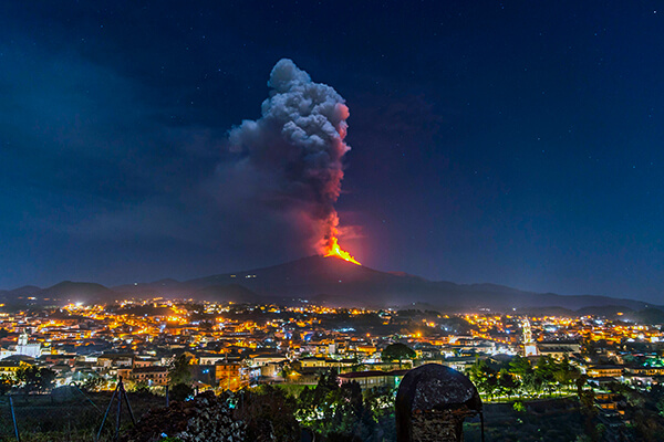 History of volcanic eruptions in Mount Etna