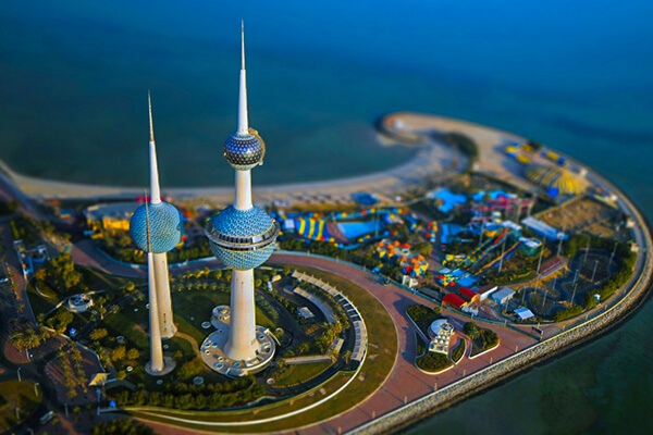 The architectural design of Kuwait Towers