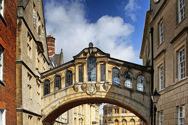 The architecture of the Bridge of Sighs