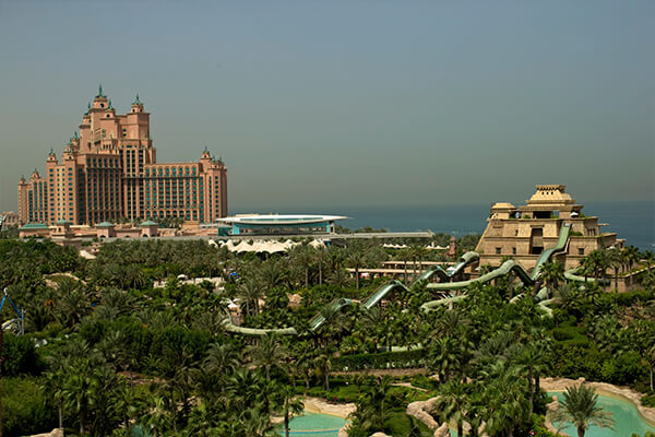 Wide View of Aquaventure Waterpark in Dubai
