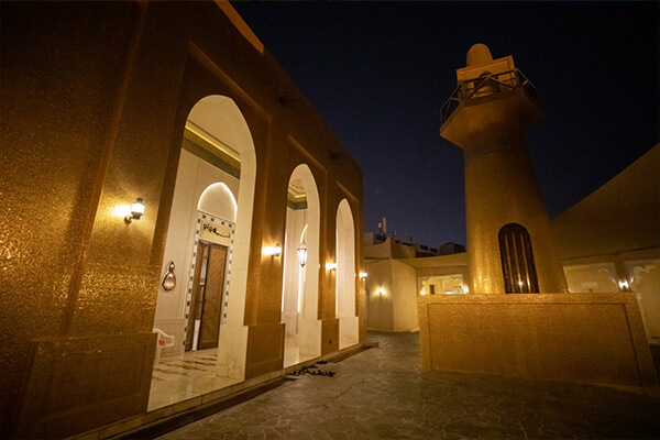 View of The Golden Masjid in Qatar