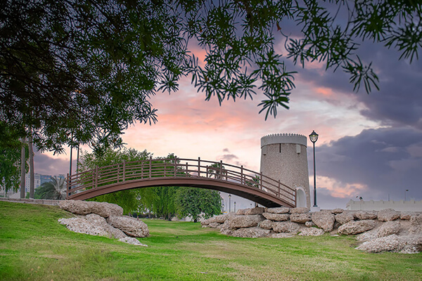 The bridge in Al Bidda Park