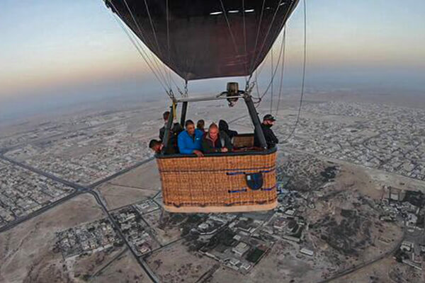 hot air ballooning above Doha