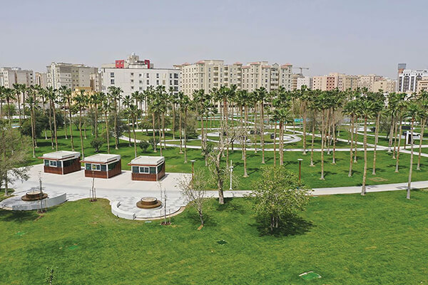 View of Al Muntazah Park in Doha, Qatar