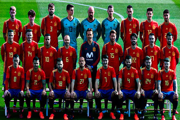 The national football team of Spain