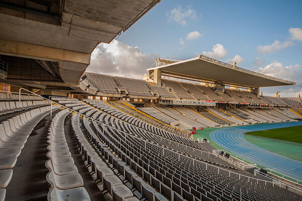 View of Lluís Companys Olympic Stadium