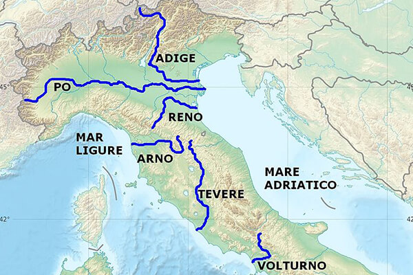 Geography of River Tiber in Italy