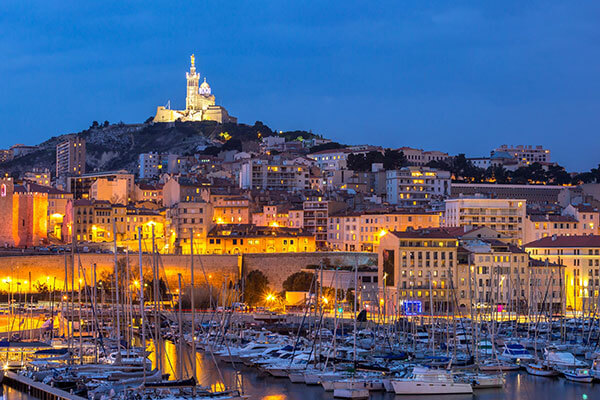 Night-View of Vieux Port Marseille