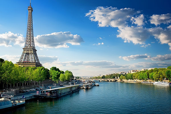 Eiffel Tower View from Seine River