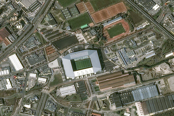 Top View of Geoffroy-Guichard Stadium