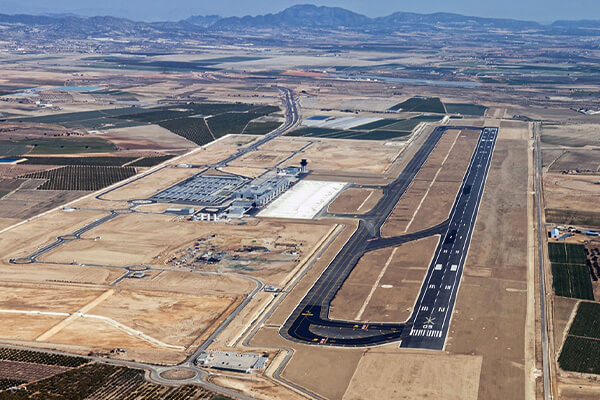 Top-View of Murcia Corvera Airport, Spain